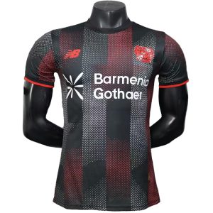 Casa Jugadores Camiseta Leverkusen 2025 2026 Negro Rojo
